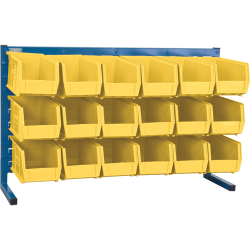 Louvered Rack with Bins, 18 Bins, 36" W x 8-1/4" D x 22" H Sécurité Médic