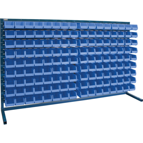 Louvered Rack with Bins, 144 Bins, 72" W x 15" D x 40" H Sécurité Médic
