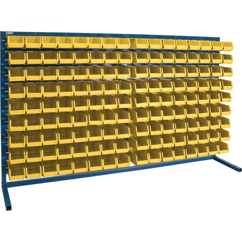 Louvered Rack with Bins, 144 Bins, 72" W x 15" D x 40" H Sécurité Médic