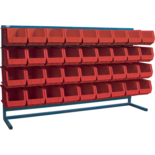 Rayonnage &agrave; persienne avec bacs, 36 bacs, 72" la x 15" p x 40" h Sécurité Médic