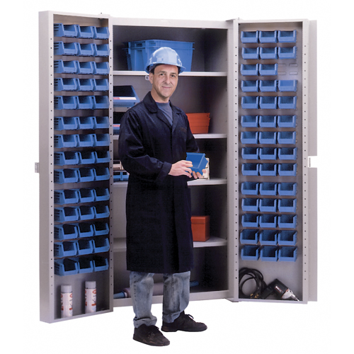 Deep-Door Combination Cabinet, 38" W x 24" D x 72" H, 4 Shelves Sécurité Médic