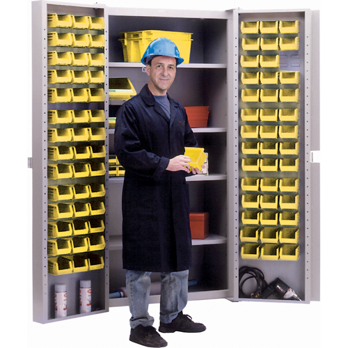 Deep-Door Combination Cabinet, 38" W x 24" D x 72" H, 4 Shelves Sécurité Médic