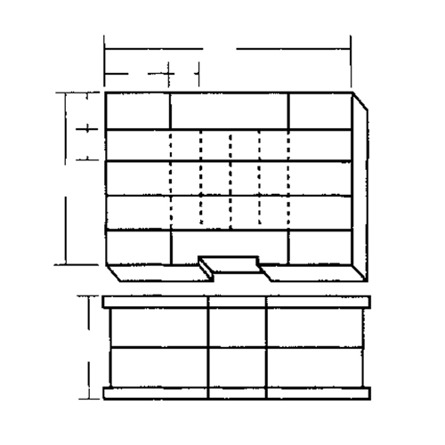 Boîte &agrave; compartiments, Plastique, 48 compartiments, 15-1/2" la x 11-3/4" p, 5" h, Gris Sécurité Médic