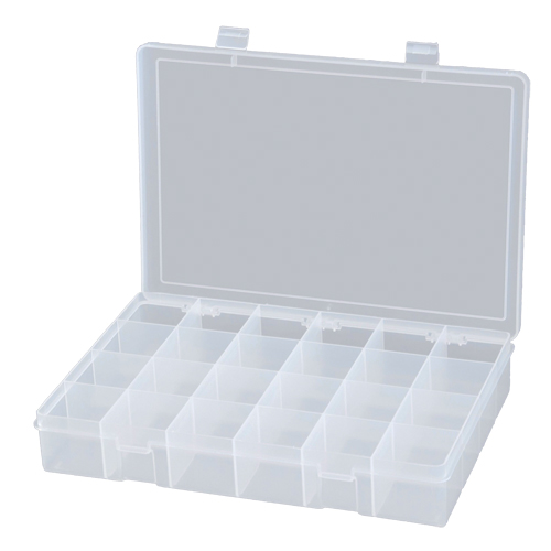 Boîtes &agrave; compartiments compactes en polypropyl&egrave;ne, 13-1/8" la x 9" p x 2-5/16" h, 24 compartiments Sécurité Médic