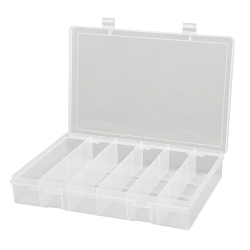 Boîtes &agrave; compartiments compactes en polypropyl&egrave;ne, 13-1/8" la x 9" p x 2-5/16" h, 6 compartiments Sécurité Médic