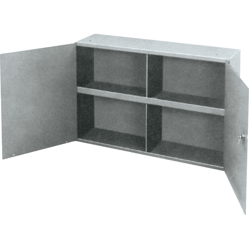 Armoires utilitaires, Acier, 2 Tablettes, 22-1/4" h x 33-3/4" la x 8-1/2" P, Gris Sécurité Médic