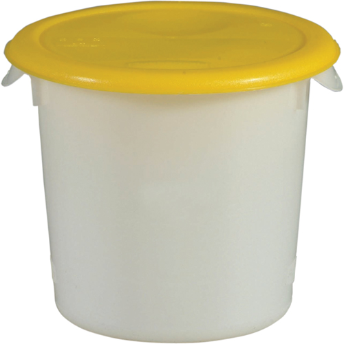 Round Storage Containers, 7-4/5" H x 8-1/2" D, 3.79 L Capacity, White Sécurité Médic