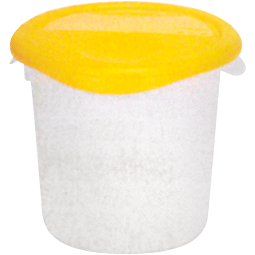 Round Storage Containers, 7-4/5" H x 8-1/2" D, 3.79 L Capacity, Clear Sécurité Médic