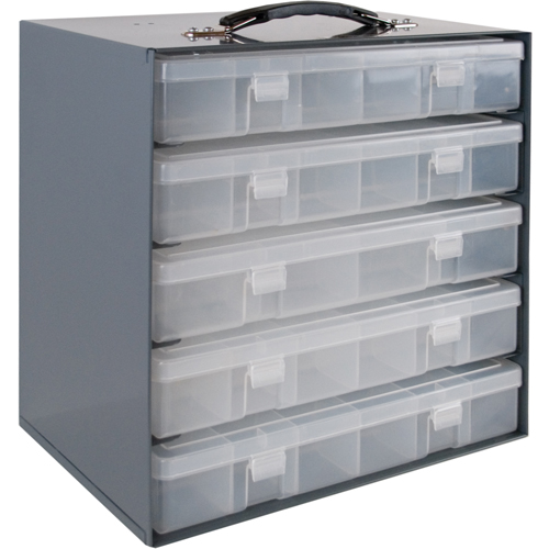 Compartment Box Cabinets, Steel, 5 Slots, 11-1/4" W x 6-3/4" D x 10-3/4" H, Grey Sécurité Médic