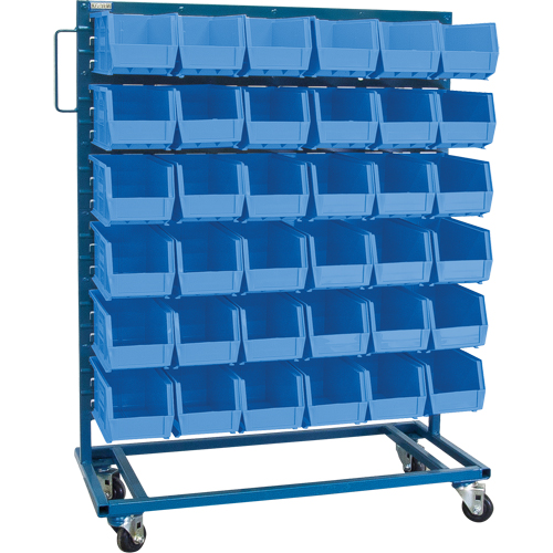 Single-Sided Mobile Bin Rack, Single-sided, 36 bins, 36" W x 16" D x 46-1/2" H Sécurité Médic