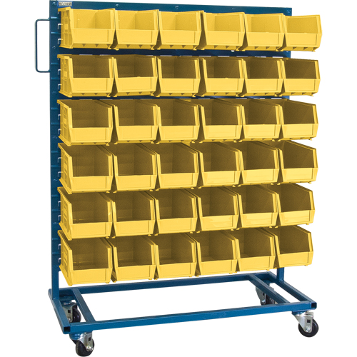 Support mobile pour bacs &agrave; un c&ocirc;t&eacute;, &agrave; un c&ocirc;t&eacute;, 36 bacs, 36" la x 16" p x 46-1/2" h Sécurité Médic