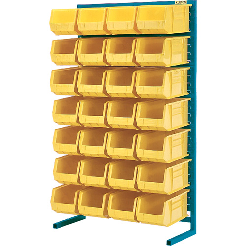 Support stationnaire pour bacs &agrave; un c&ocirc;t&eacute;, 36" la x 12" p x 61" h, 28 bacs Sécurité Médic