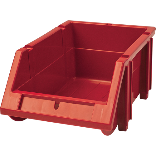 Stack & Hang Bin, 4-13/16" W x 3-3/16" H x 7-1/8" D, Red Sécurité Médic