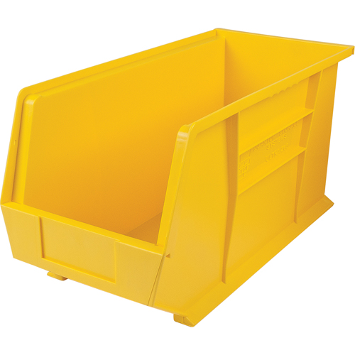 Bacs ultra empilable & suspendable, 8-1/4" la, 9" h x 18" p, Jaune Sécurité Médic