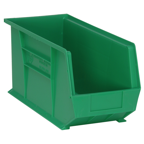 Bacs ultra empilable & suspendable, 8-1/4" la, 9" h x 18" p, Vert Sécurité Médic