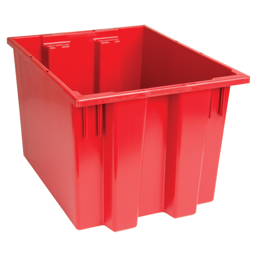 Stack & Nest Totes, 13" x 19.5" x 15.5", Red Sécurité Médic