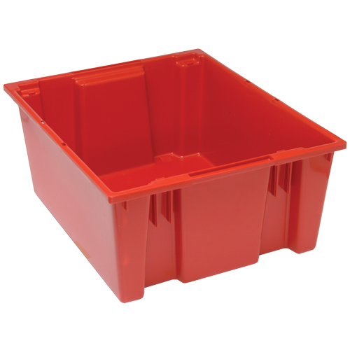 Stack & Nest Totes, 10" x 23.5" x 19.5", Red Sécurité Médic