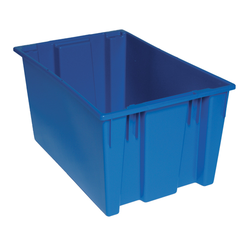 Stack & Nest Totes, 15" x 29.5" x 19.5", Blue Sécurité Médic