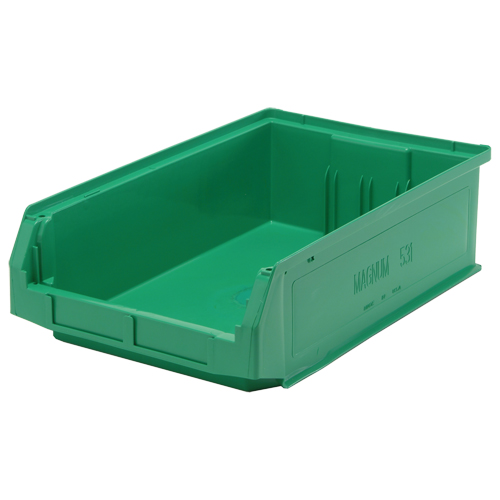 Contenants g&eacute;ants empilables, 12,375" la x 19,75" p x 5,875" h, Vert Sécurité Médic