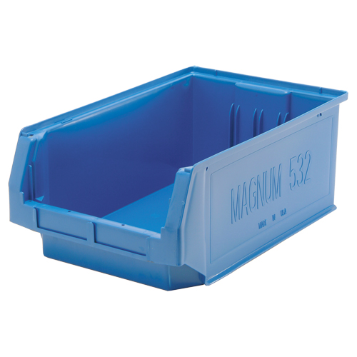 Contenants g&eacute;ants empilables, 12,375" la x 19,75" p x 7,875" h, Bleu Sécurité Médic