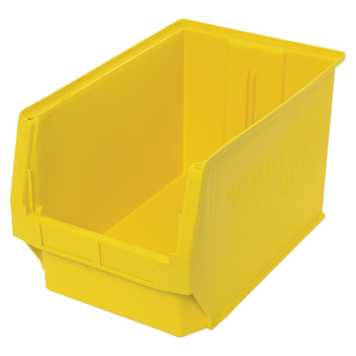 Contenants g&eacute;ants empilables, 12,375" la x 19,75" p x 11,875" h, Jaune Sécurité Médic