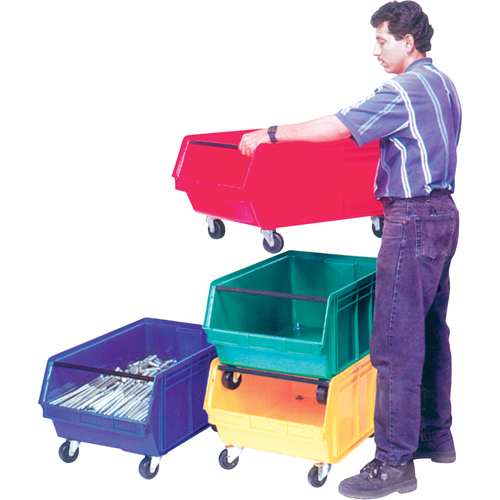 Mobile Giant Stacking Bin, 11-7/8" H x 18-3/8" W x 29" D, 150 lbs. Capacity, Red Sécurité Médic