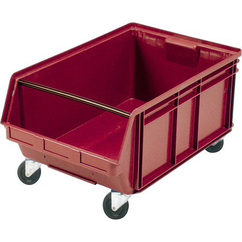 Mobile Giant Stacking Bin, 11-7/8" H x 18-3/8" W x 29" D, 150 lbs. Capacity, Red Sécurité Médic