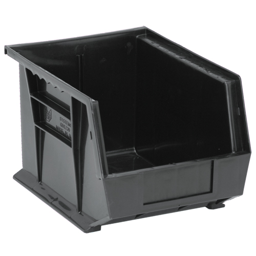 Bacs ultra empilable & suspendable, 8-1/4" la, 7" h x 10-3/4" p, Noir Sécurité Médic
