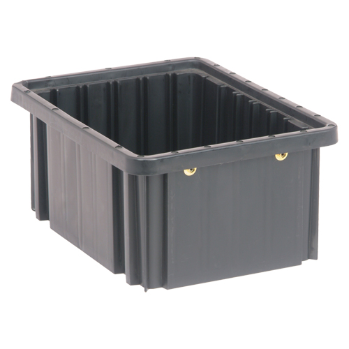 Conductive Dividable Grid Containers, Polypropylene, 8-1/4" W x 10-7/8" D x 5" H, Black Sécurité Médic