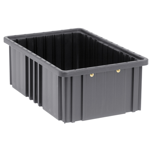 Conductive Dividable Grid Containers, Polypropylene, 10-7/8" W x 16-1/2" D x 6" H, Black Sécurité Médic