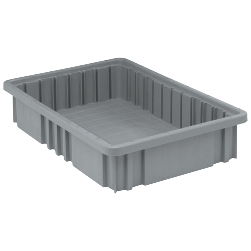 Contenants Divider Box, Plastique, 16,5" la x 10,9" p x 3,5" h, Gris Sécurité Médic