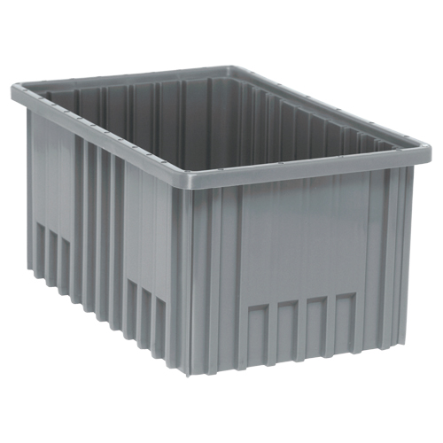 Contenants Divider Box, Plastique, 16,5" la x 10,9" p x 8" h, Gris Sécurité Médic