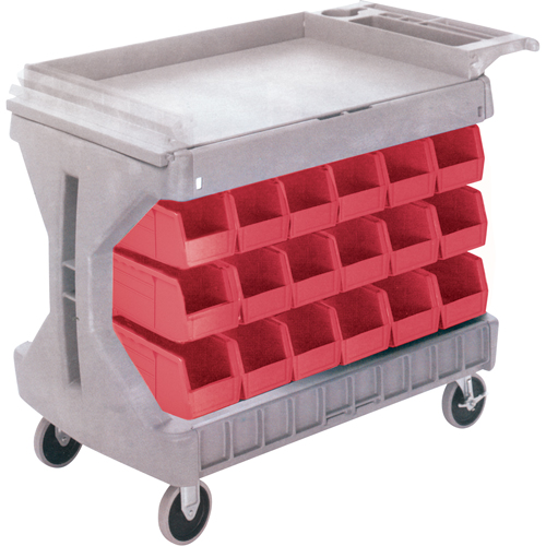 Pro Cart With Blue Bins, Double-sided, 36 bins, 45-5/18" W x 24" D x 34-3/4" H Sécurité Médic