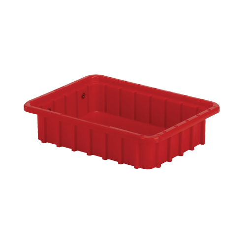 Contenants Divider Box, Poly&eacute;thyl&egrave;ne, 10,8" la x 8,3" p x 2,5" h, Rouge Sécurité Médic