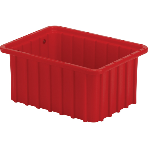 Contenant Divider Box, Poly&eacute;thyl&egrave;ne, 9,8" la x 7,3" p x 5" h, Rouge Sécurité Médic