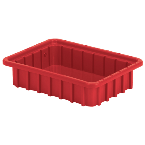 Divider Box&reg; Containers, Polyethylene, 22.4" W x 17.4" D x 5" H, Red Sécurité Médic