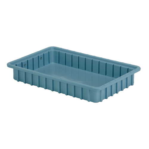 Divider Box&reg; Containers, Polyethylene, 16.5" W x 10.9" D x 2.5" H, Light Blue Sécurité Médic