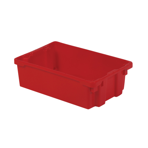 Polylewton Stack-N-Nest&reg; Containers, 6.2" x 20.1" x 13", Red Sécurité Médic