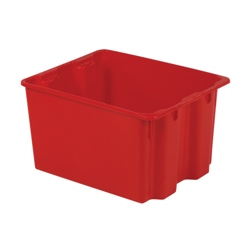 Contenants Stack-N-Nest Polylewton, 12" x 21" x 17", Rouge Sécurité Médic