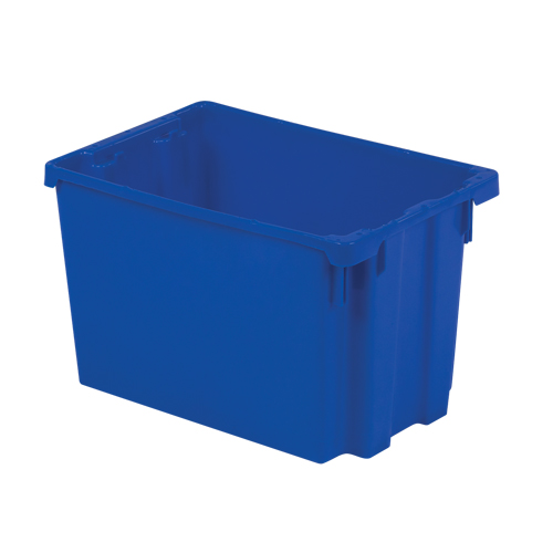 Contenants Stack-N-Nest Polylewton, 12,1" x 19,4" x 12,9", Bleu Sécurité Médic