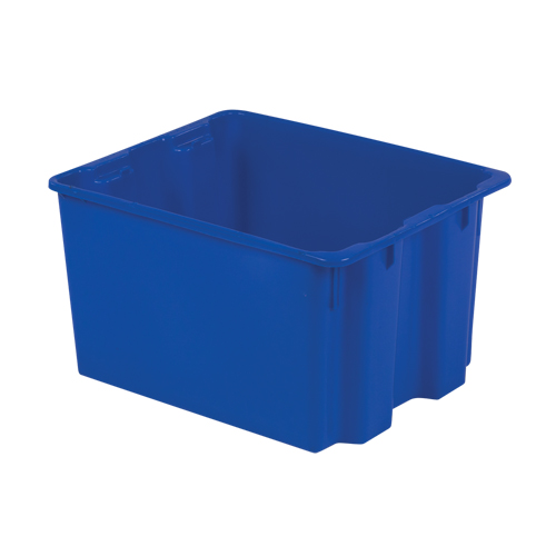 Contenants Stack-N-Nest Polylewton, 12" x 21" x 17", Bleu Sécurité Médic