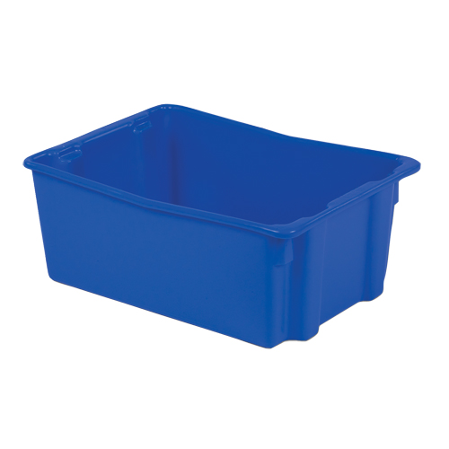 Contenants Stack-N-Nest Polylewton, 10,5" x 26,1" x 18,7", Bleu Sécurité Médic