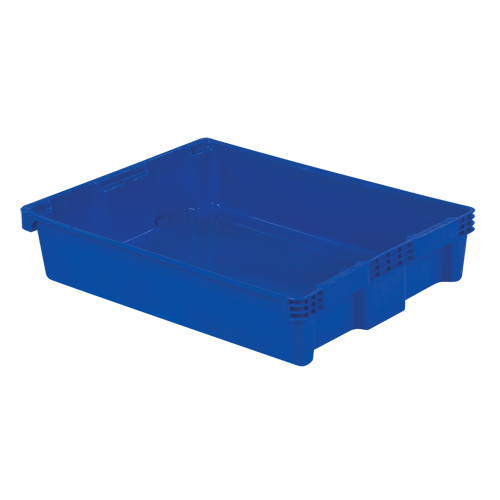 Contenants Stack-N-Nest Polylewton, 6,1" x 29,6" x 22,4", Bleu Sécurité Médic
