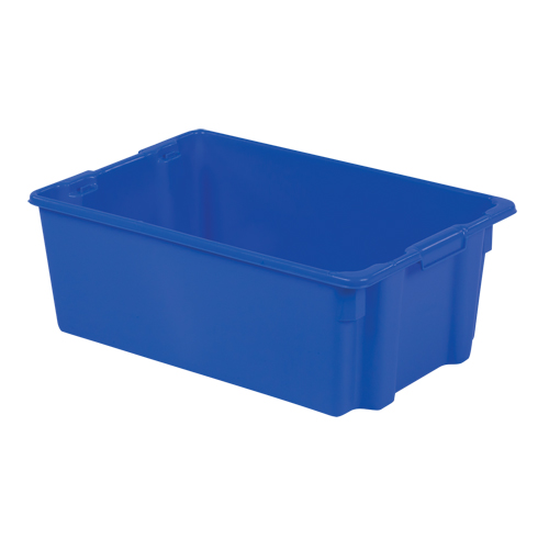Polylewton Stack-N-Nest&reg; Containers, 10.5" x 28.4" x 18.7", Blue Sécurité Médic