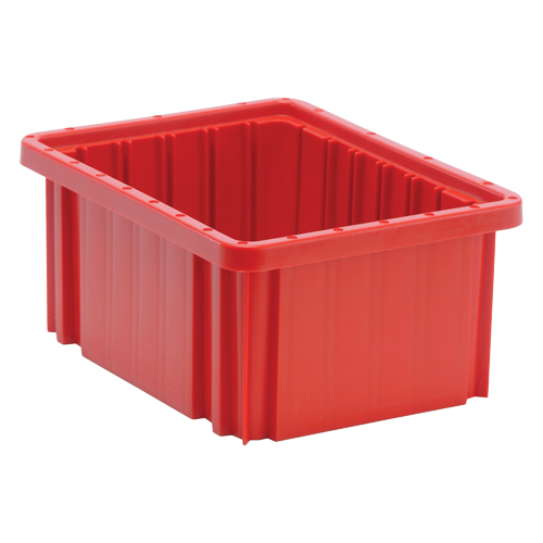 Divider Box&reg; Containers, Plastic, 10.9" W x 8.3" D x 5" H, Red Sécurité Médic