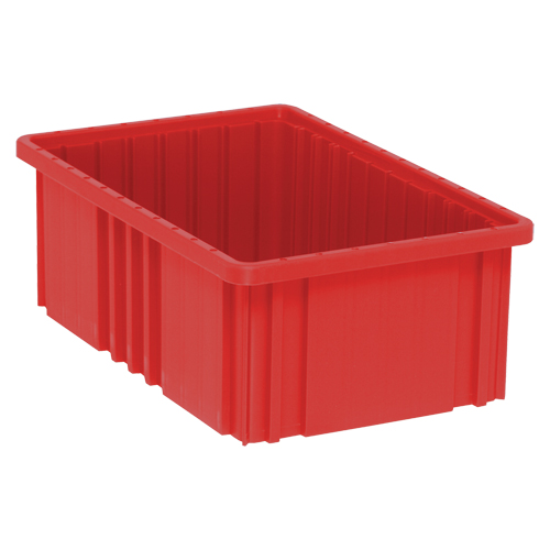 Divider Box&reg; Containers, Plastic, 16.5" W x 10.9" D x 6" H, Red Sécurité Médic