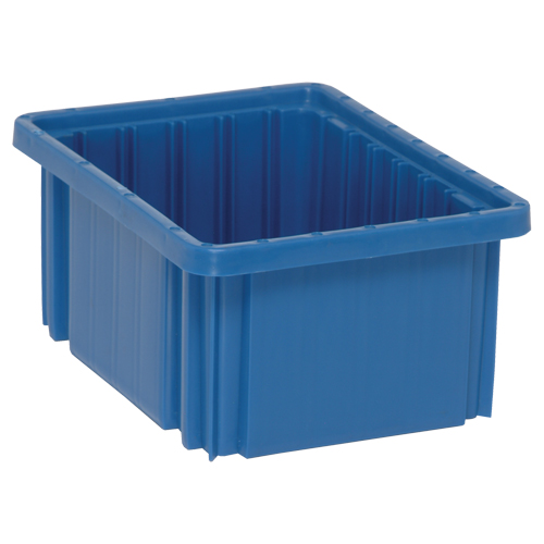 Contenants Divider Box, Plastique, 10,9" la x 8,3" p x 5" h, Bleu Sécurité Médic