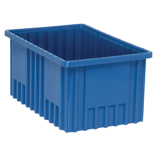 Contenants Divider Box, Plastique, 16,5" la x 10,9" p x 8" h, Bleu Sécurité Médic