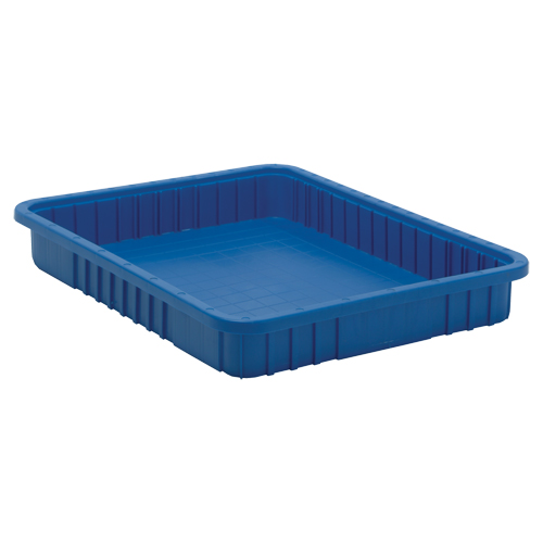 Divider Box&reg; Containers, Plastic, 22.5" W x 17.5" D x 3" H, Blue Sécurité Médic