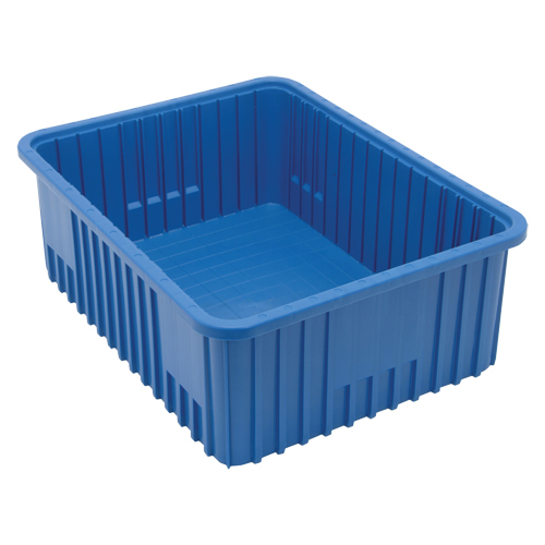 Contenants Divider Box, Plastique, 22,5" la x 17,5" p x 8" h, Bleu Sécurité Médic
